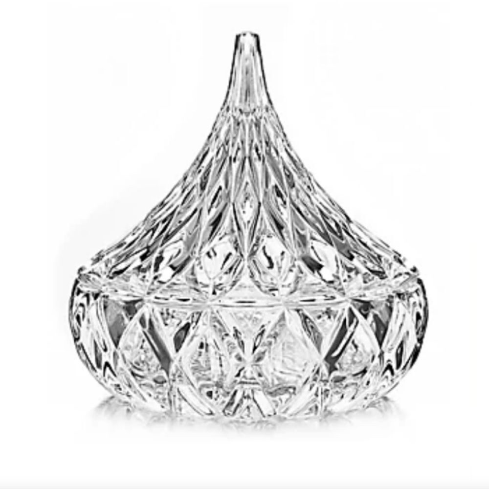 Godinger Hershey’s Kiss Dome Shaped Crystal Candy Trinket Dish with a Lid